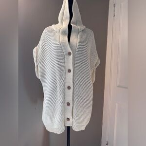 White Button-Up Sweater Vest